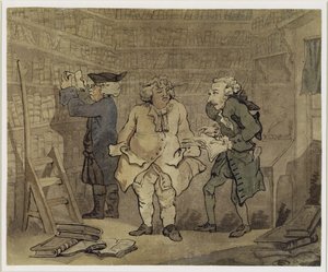 The Author and His Publisher by Thomas Rowlandson
